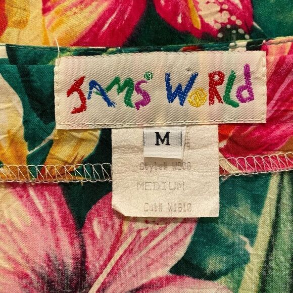 Jams World 90’s Vintage Hawaiian Tropical Skirt Medium - Picture 4 of 5